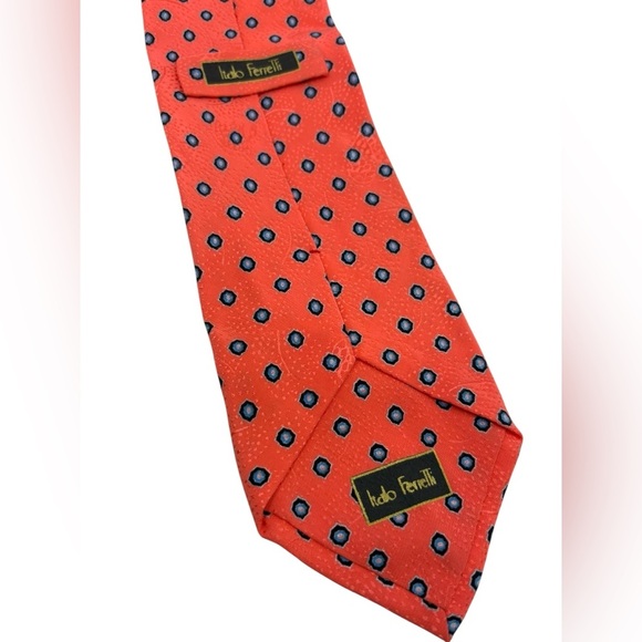 Italo Ferretti Tie 100% Silk Made in Italy Pink - Picture 3 of 6